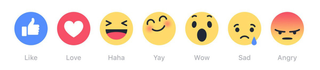 Facebook reactions icons